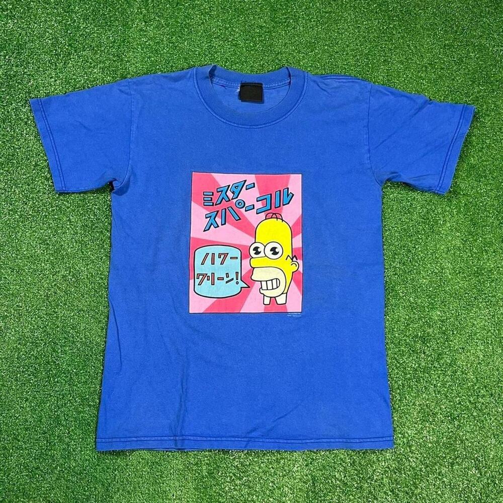 2001 The Simpsons Homer Japanese Graphic T Shirt Mens S Changes Tag Anime Style